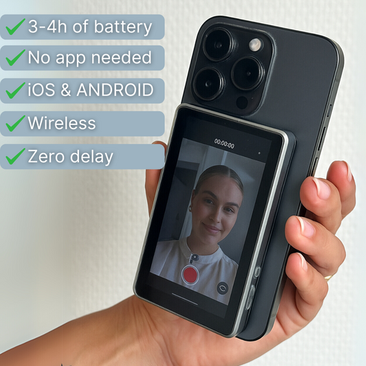 Fliq Magnetic Selfie Monitor – Portable Smartphone Mirror with Free Bluetooth Remote