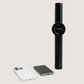 Fliq MagSafe tripod with phone and selfie monitor mounted side by side