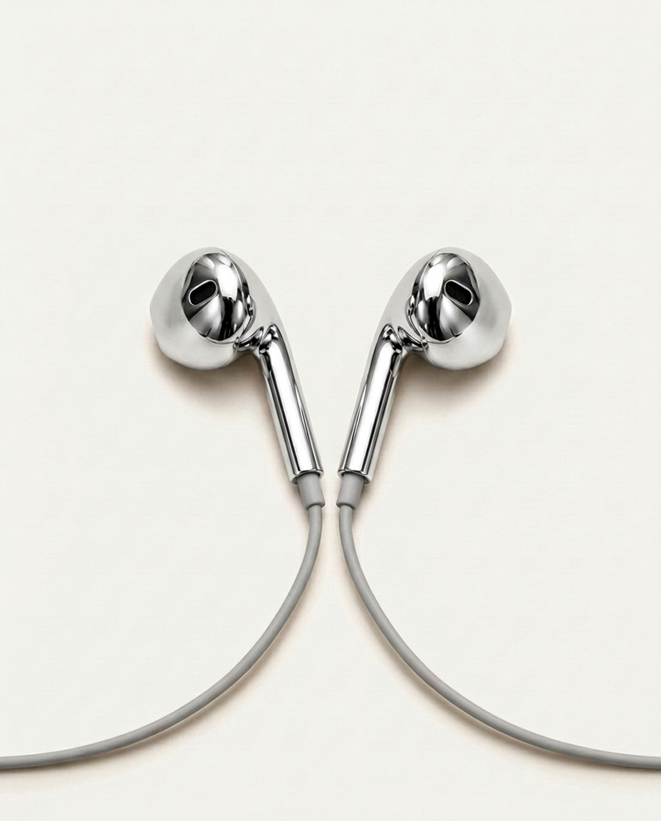 Fliq - Chrome Wired Earbuds Pro
