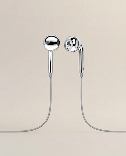 Fliq - Chrome Wired Earbuds