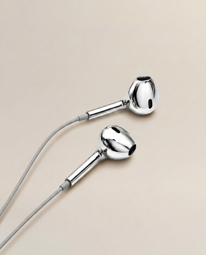 Fliq - Chrome Wired Earbuds