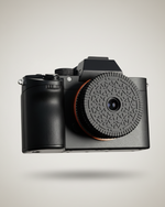Fliq Cookie vintage look lens body cap size for compact camera carry