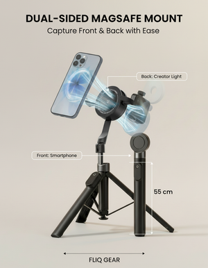 Fliq MagSafe Tripod Pro MagSafe phone mount magnetic attachment close-up